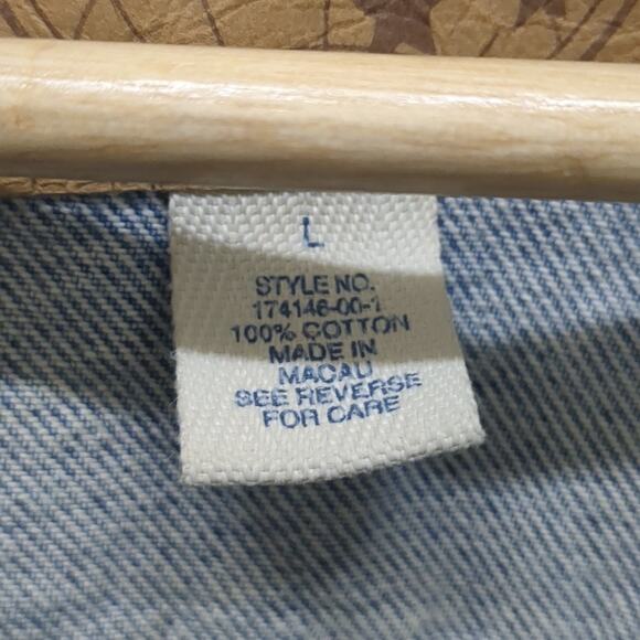 Gap Blue Jeans vintage cotton Denim Jacker size L - Picture 4 of 6